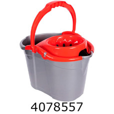 Відро з віджимом 14л для прибирання сіре