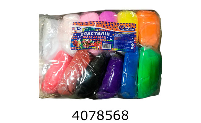 Пластилін повітряний великий 12шт.*25g + стеки (34SL7725-12) (75) 34SL7725-1