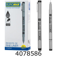 Лінер BUROMAX 0.3мм чорний (12) BM.8376-02