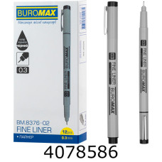 Лінер BUROMAX 0.3мм чорний (12) BM.8376-02
