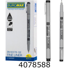 Лінер BUROMAX 0.7мм чорний (12) BM.8378-02