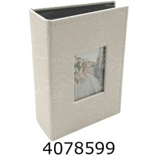 Ф/а 100ф. 10*15см РР46100-1 (рамка шкіра тисн. квіти)(48) бежевий 46100-1