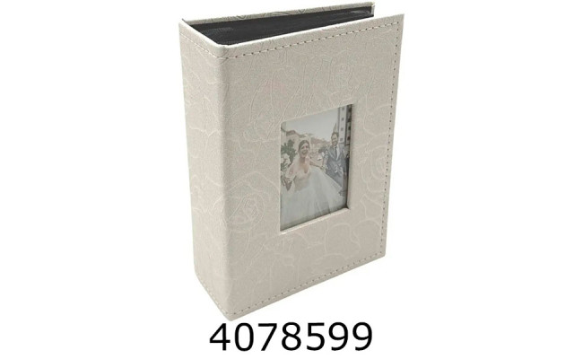 Ф/а 100ф. 10*15см РР46100-1 (рамка шкіра тисн. квіти)(48) бежевий 46100-1