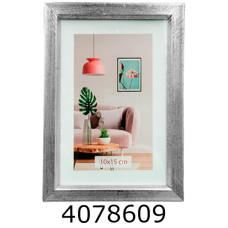 Фоторамка пластик 10*15/12 SA (срібна з ніжкою)(_) SA1511-18123