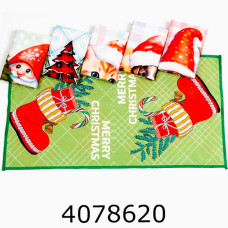 Набір рушників новорічних мікрофібра 6шт З Новим Роком 25*50 см ціна за 6 шт Li-523-8-C-120