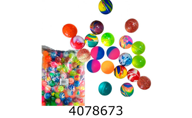 Мяч гумовий пригун 2.5 см в кульку цына за 100шт (25) 25-67