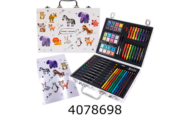 Набір художній 66 предметів водні олівці маркери 003 (10) 1480