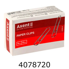 Скріпки 78мм 50шт. круглі нікельовані Axent (20) 4103-A Скріпки 78мм 50шт. круглі нікельовані Axent (20) 4103-A