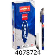 Ручка кульк. Unimax ChromX синя 07мм (12) UX-119-02