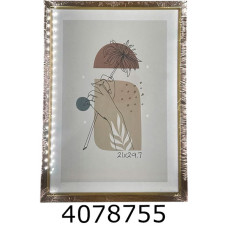 Фоторамка пластик 21*30/12 SA (коричнева золотий обідок з ніжкою)(22) SA1511-206+ніжк