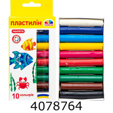 Пластилін Гамма Малята восковий 10 кол. 100г карт. уп. (20) 100306