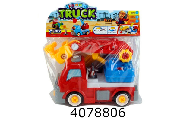 Конструктор з викруткою на шурупах буд. транспорт в кульку (48)) 1410D