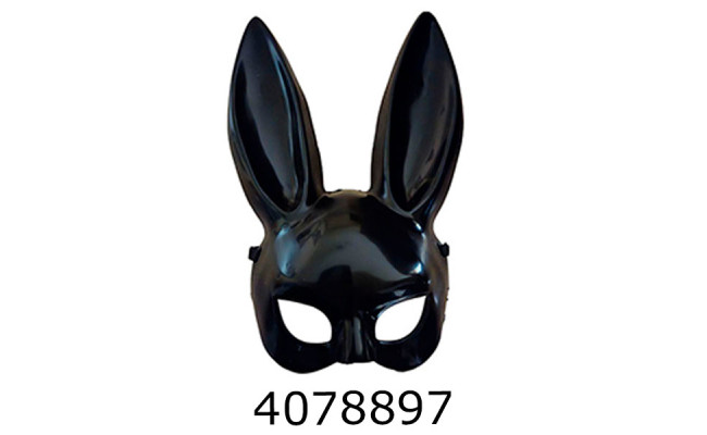 Хелловін. Маска кролик Playboy чорна глянець MA26-93-1