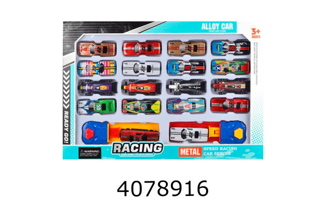 Набір машинок метал. 18шт в коробці 26*38см (96) BT-040-18