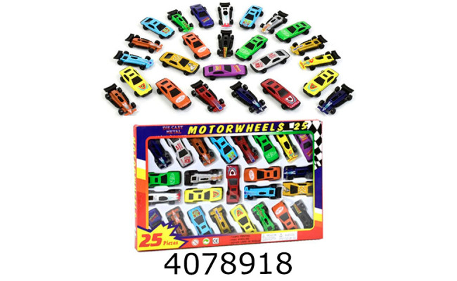 Набір машинок метал. 25шт в коробці см (48) BT-040-25