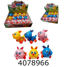 Заводна іграшка Зайчик 3 види в дисплей-боксі (12/480) BT-8700-2