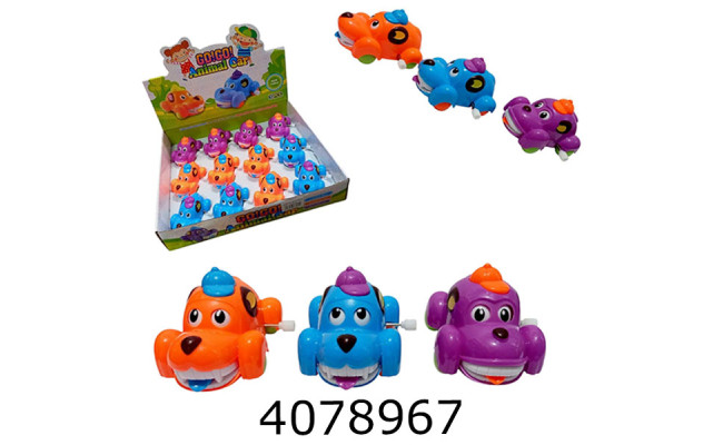 Заводна іграшка Собачка 5 видів в дисплей-боксі (12/432) BT-8700-5