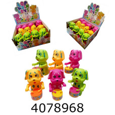 Заводна іграшка Звірі з барабаном 3 види в дисплей-боксі (12/432) BT-8700-8