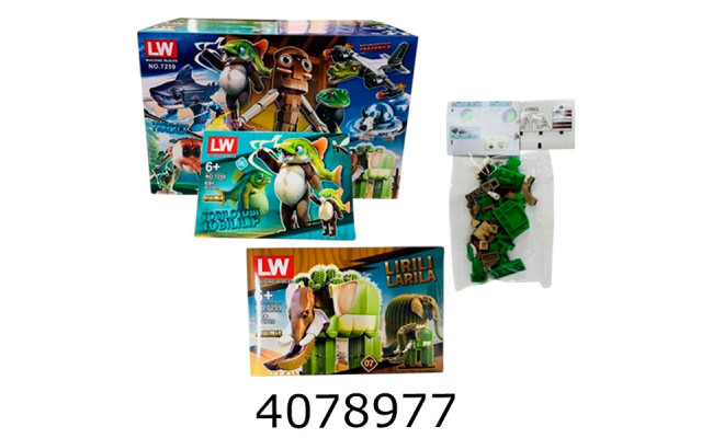 Конструктор Italian Brainrot 56-73 дет. мікс 8 в коробці (6) LW7259