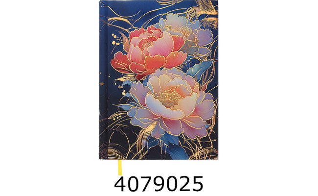 Щоденник А5 недат. Buromax PEONY 336 стор. поліграфічний т-синій BM.20170-03