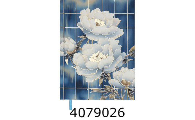 Щоденник А5 недат. Buromax PEONY 336 стор. поліграфічний блакитний BM.20170-14