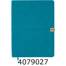 Щоденник А5 недат. Buromax BEST обкл.штучна шкіра бірюзовий на гумці BM.20190-06