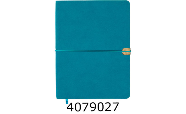 Щоденник А5 недат. Buromax BEST обкл.штучна шкіра бірюзовий на гумці BM.20190-06