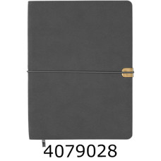 Щоденник А5 недат. Buromax BEST обкл.штучна шкіра сірий на гумці BM.20190-09