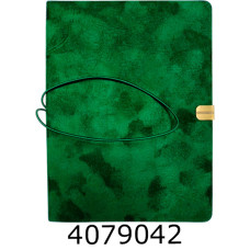 Щоденник А5 недат. Buromax VELOUR штучна шкіра зелений BM.20770-04