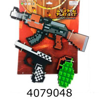 Автомат Minecraft + пістолет граната 39-35-15см Eva (24/48) 16037 Автомат Minecraft + пістолет граната 39-35-15см Eva (24/48) 16037