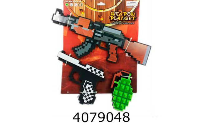 Автомат Minecraft + пістолет граната 39-35-15см Eva (24/48) 16037