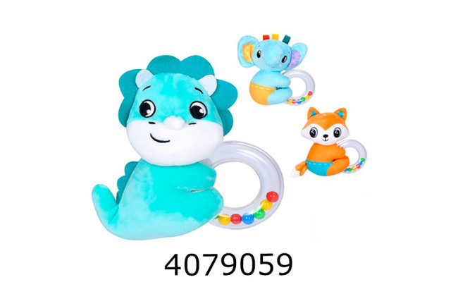 Брязкальце м'яке пискавка плюш в пакеті 12см (75) HB 0060