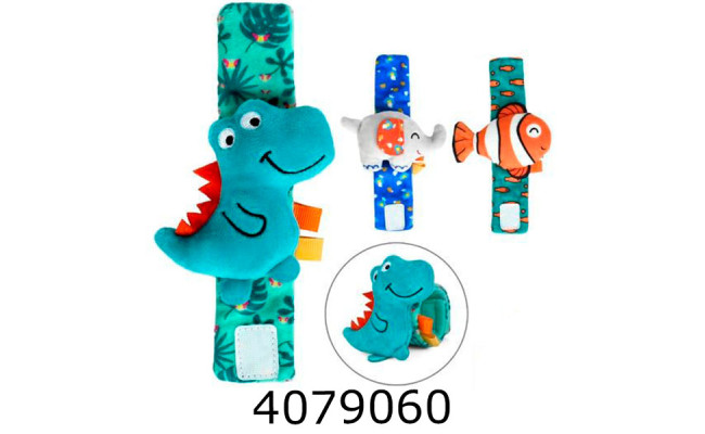 Брязкальце на руку браслетплюш у пакеті16см (90) HB 0108 ABC