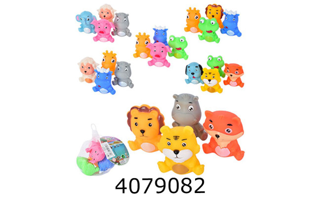 Іграшка для купання Тваринки 4шт мікс 6 в сітці  25*10*10см (72) MHT2021-D4A-F