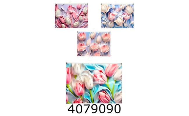 Папка на блискавці А4 зіп тюльпани LL-198 (12) 267057