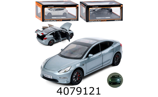 Машинка метал. Автосвіт Tesla Model 3 3 кольори (12) AP-2064