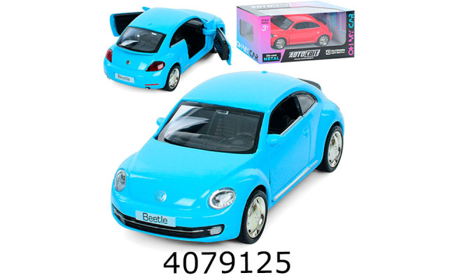 Машинка метал. Автосвіт Volkswagen New Beetle 2012I відкрив. двері 2 кол. 155*7*7см (24/48) AS-3094