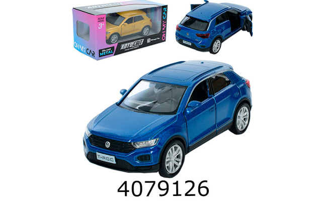 Машинка метал. Автосвіт Volkswagen T-Roc 2018 відкрив. двері 2 кол. 155*7*7см (24/48) AS-3115