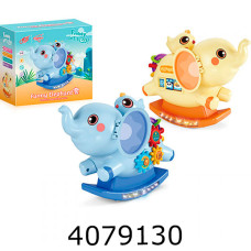 Муз. Слон-гойдалка в коробці 2 кол. на батар. світ.  175*15*9см (48) HD9329