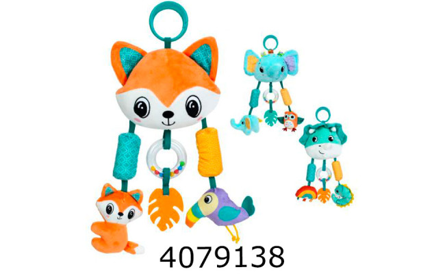 Брязкальце-пищалка підвіска в пакеті 3 види 20-26-6см (24) HB 0083 ABC