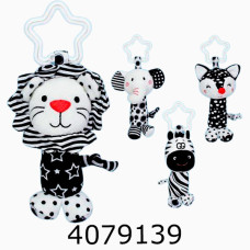 Брязкальце-пищалка підвіска в пакеті 4 види 13*17*см (60) HB 0105 ABCD