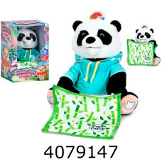 Панда м'яка іграшка в коробці грає в хованки казка рухливий рот музика 27см (18) M 6226 I UA