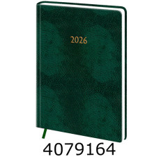 Щоденник А5 дат. 2026р. Поліграфіст Cryluxe 176 арк. лін. обкл. баладек зелений (10) 240-P-1340
