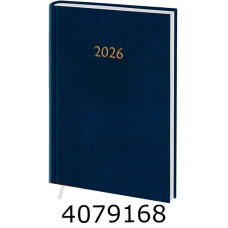 Щоденник А6 дат. 2026р. Поліграфіст Macanet 160 арк. шт. шкіра обкл.баладек лінія синій (2/3/20) 242-P-0550