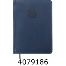 Щоденник А5 дат. 2026р. Buromax BRAVO синій штуч. шкіра поролон (20) BM.2112-02