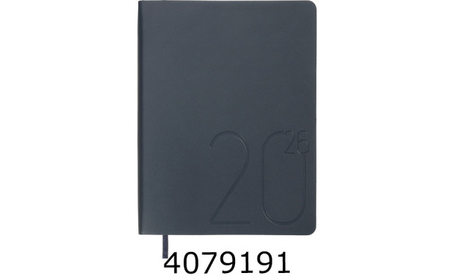 Щоденник А5 дат.2026 Buromax DARK MORANDI штуч.шкіра темно-синій (10) BM.21157-03
