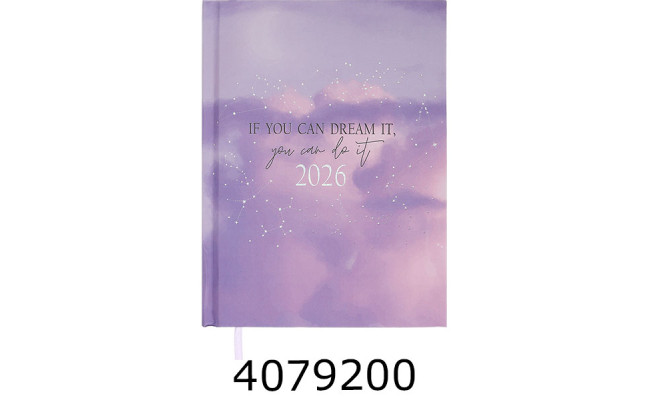 Щоденник А5 дат. 2026р. Buromax MELODY фіолетовий BM.21163-07