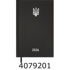 Щоденник А5 дат. 2026р. Buromax AIRY чорний бумвініл(20) BM.21165-01