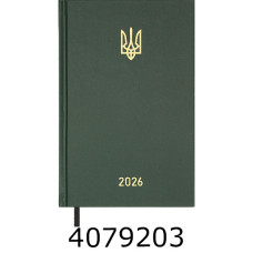 Щоденник А5 дат. 2026р. Buromax AIRY зелений бумвініл(20) BM.21165-04
