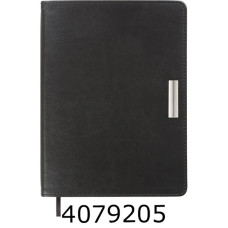 Щоденник А5 дат. 2026р. Buromax SALERNO чорний штуч. шкіра (20) BM.2133-01